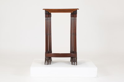 Lot 4 - A Regency mahogany and satinwood quartetto nest of tables