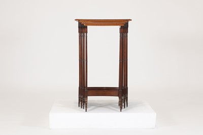 Lot 4 - A Regency mahogany and satinwood quartetto nest of tables
