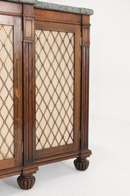 Lot 7 - A George IV rosewood side cabinet in the manner of Gillows