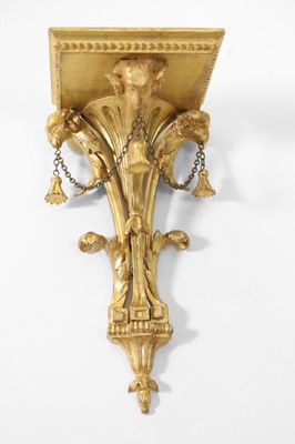 Lot 12 - A pair of George III-style giltwood wall brackets