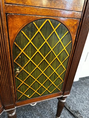 Lot 24 - A pair of mahogany and painted cabinets