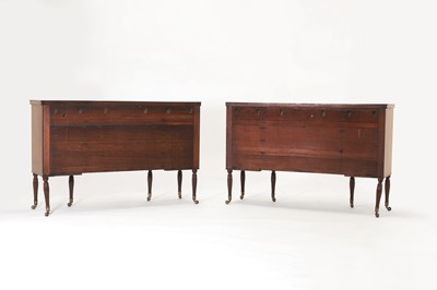 Lot 24 - A pair of mahogany and painted cabinets