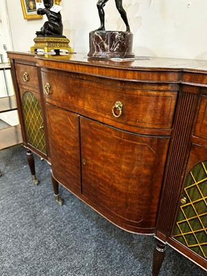 Lot 24 - A pair of mahogany and painted cabinets