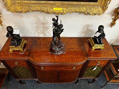 Lot 24 - A pair of mahogany and painted cabinets