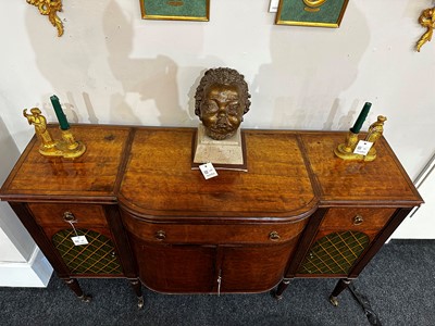 Lot 24 - A pair of mahogany and painted cabinets