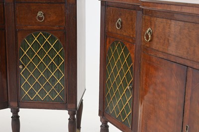 Lot 24 - A pair of mahogany and painted cabinets