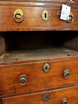 Lot 33 - A George I walnut 'bonnet' chest