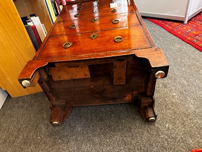 Lot 33 - A George I walnut 'bonnet' chest