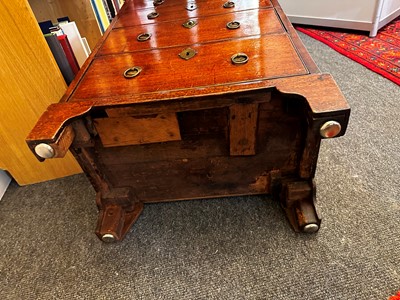 Lot 33 - A George I walnut 'bonnet' chest