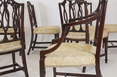 Lot 54 - A set of eight George III-style mahogany dining chairs