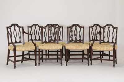 Lot 54 - A set of eight George III-style mahogany dining chairs