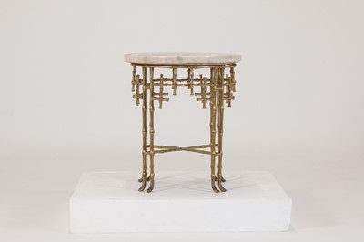 Lot 56 - A grand tour specimen marble and gilt-brass occasional table