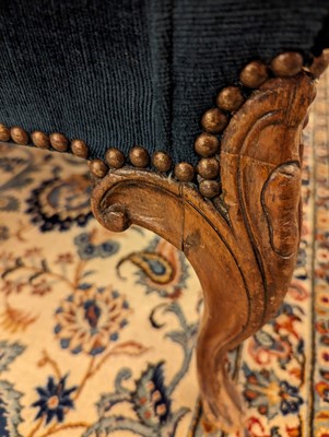 Lot 61 - A George III-style walnut sofa