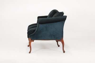 Lot 61 - A George III-style walnut sofa