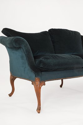 Lot 61 - A George III-style walnut sofa