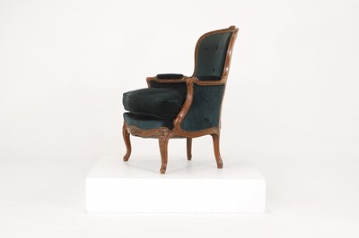 Lot 65 - A Louis XV-style beech fauteuil