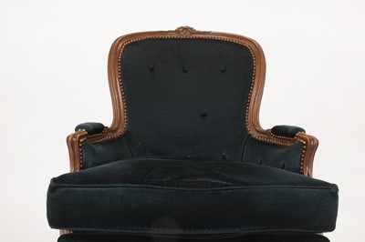 Lot 65 - A Louis XV-style beech fauteuil