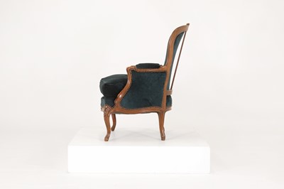 Lot 65 - A Louis XV-style beech fauteuil