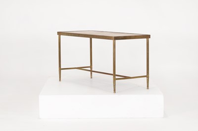 Lot 71 - A brass and marble coffee table