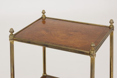 Lot 60 - A pair of Regency-style mahogany and brass étagères
