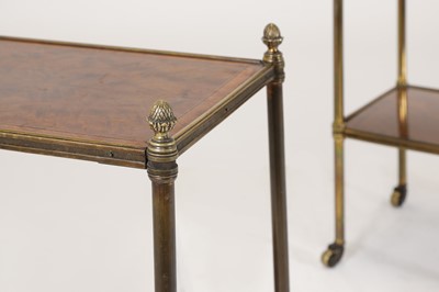 Lot 60 - A pair of Regency-style mahogany and brass étagères