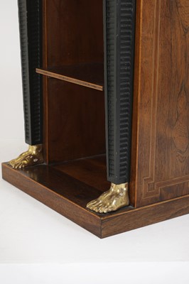 Lot 83 - A rosewood open bookcase of small proportions