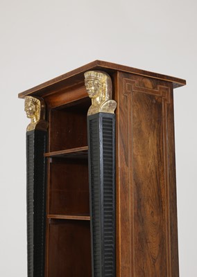 Lot 83 - A rosewood open bookcase of small proportions