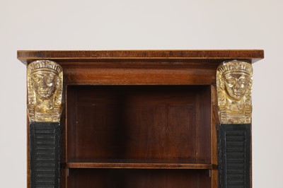 Lot 83 - A rosewood open bookcase of small proportions