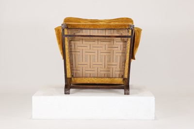 Lot 85 - A George III-style mahogany wingback armchair