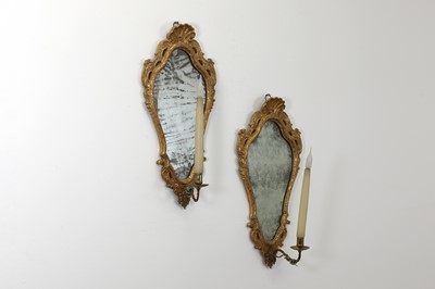 Lot 84 - A pair of gilt-gesso girandoles