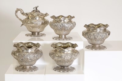 Lot 22 - A set of four William IV Scottish silver salts