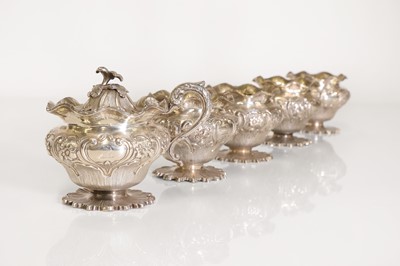 Lot 22 - A set of four William IV Scottish silver salts
