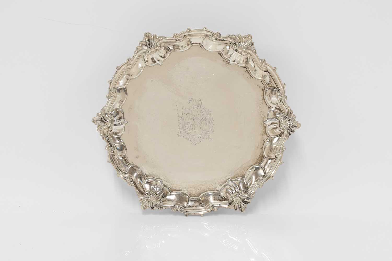 Lot 51 - A George II silver salver