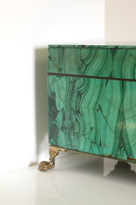 Lot 57 - A malachite trinket box