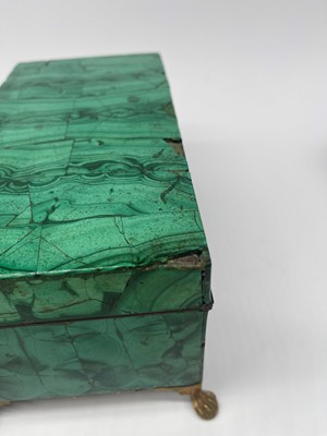 Lot 57 - A malachite trinket box