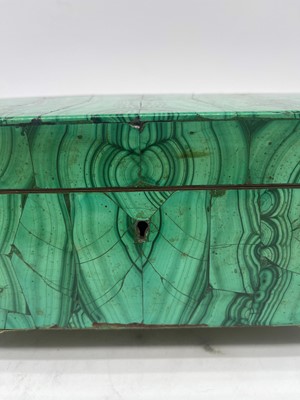 Lot 57 - A malachite trinket box