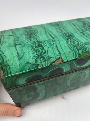 Lot 57 - A malachite trinket box