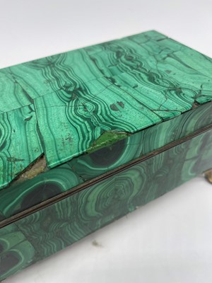 Lot 57 - A malachite trinket box