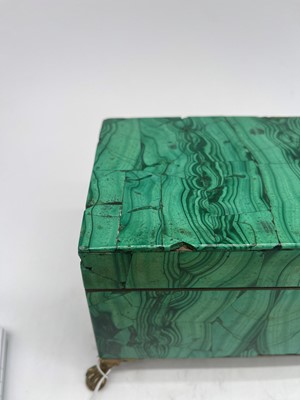 Lot 57 - A malachite trinket box