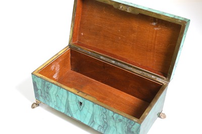 Lot 57 - A malachite trinket box