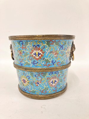 Lot 73 - A pair of cloisonné buckets