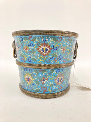 Lot 73 - A pair of cloisonné buckets