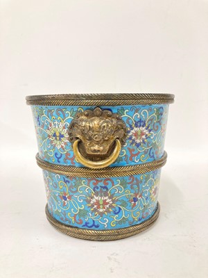 Lot 73 - A pair of cloisonné buckets