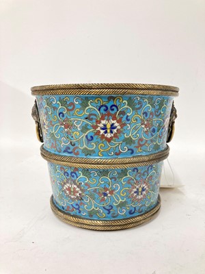 Lot 73 - A pair of cloisonné buckets