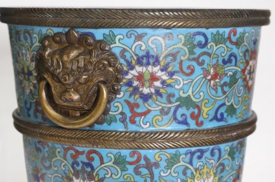 Lot 73 - A pair of cloisonné buckets