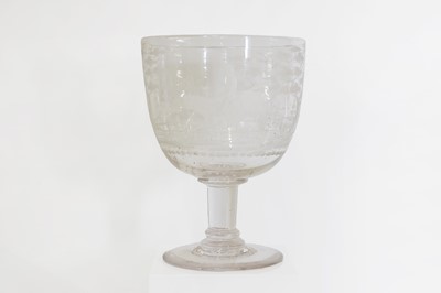 Lot 49 - An oversized glass rummer