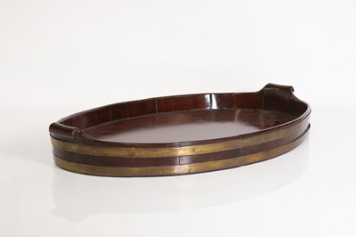 Lot 105 - A George III mahogany and brass-bound tray