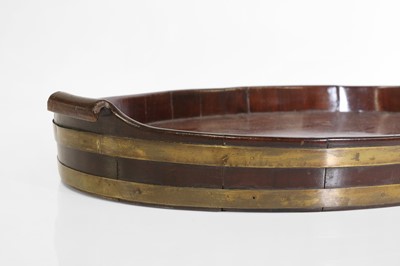 Lot 105 - A George III mahogany and brass-bound tray