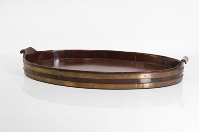 Lot 105 - A George III mahogany and brass-bound tray