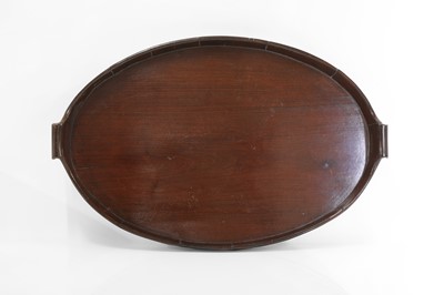 Lot 105 - A George III mahogany and brass-bound tray